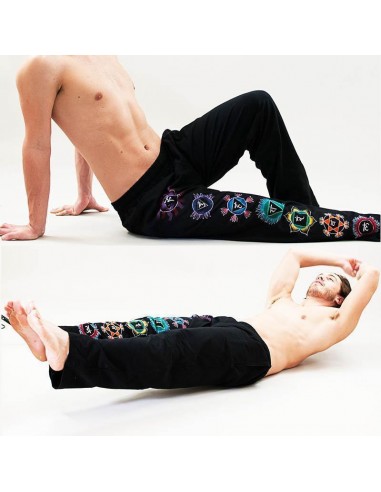 Pantalon yoga homme - 7 chakras pas cher