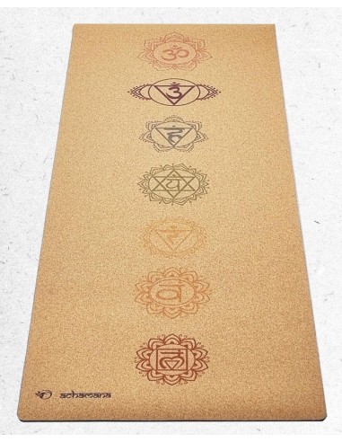 Tapis de yoga liège & latex XL - Ep 5 mm - 7 chakras outlet