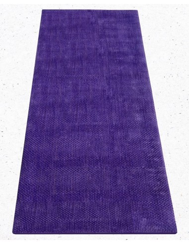 Tapis de yoga écologique Violet en gomme naturelle et jute tressée rembourrage situé sous