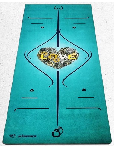 Tapis de yoga "Love" - lignes de positionnement - 6mm Venez découvrir notre 