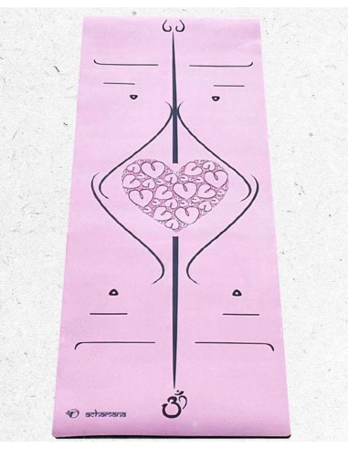 Tapis de yoga rose - Marqueurs de position - 6mm une grave pollution 