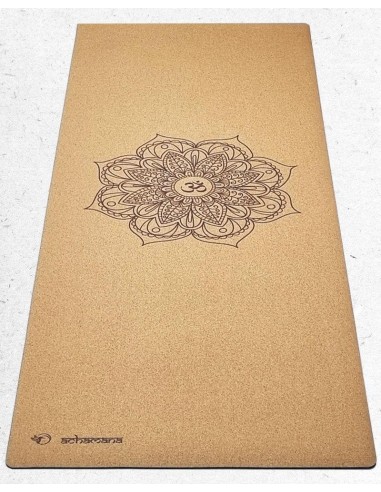 Tapis de yoga liège Mandala paiement sécurisé