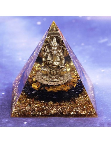 Orgonite pyramide Ganesh 10 cm - La protectrice en linge