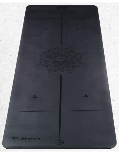 Tapis de yoga pro - latex & similicuir - Ep 5 mm - Mandala Om france