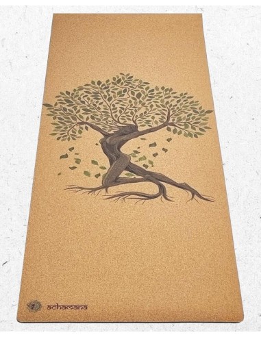 Tapis de yoga liège et caoutchouc naturel Arbre de Vie - Série limitée 2 - 3 jours ouvrés.