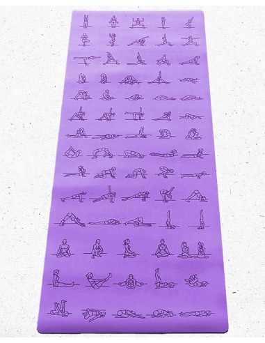 Tapis de yoga débutant ou avancé antidérapant caoutchouc éco-PU - Asana practice Violet Comparez et commandez 