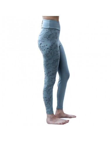 Legging yoga taille haute en coton biologique certifié GOTS - imprimé floral Sérénity à prix réduit toute l'année