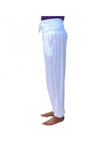 Pantalon yoga large Vinyasa Blanc hantent personnes